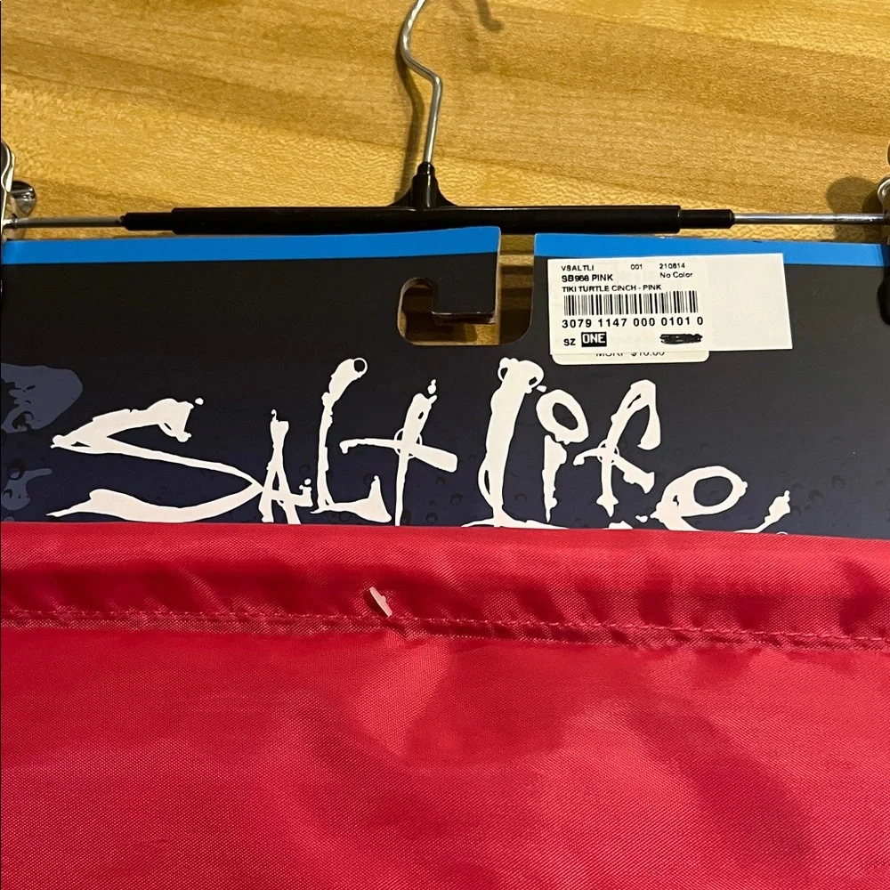 #1375=Unisex Salt Life Crimson Drawstring Bag